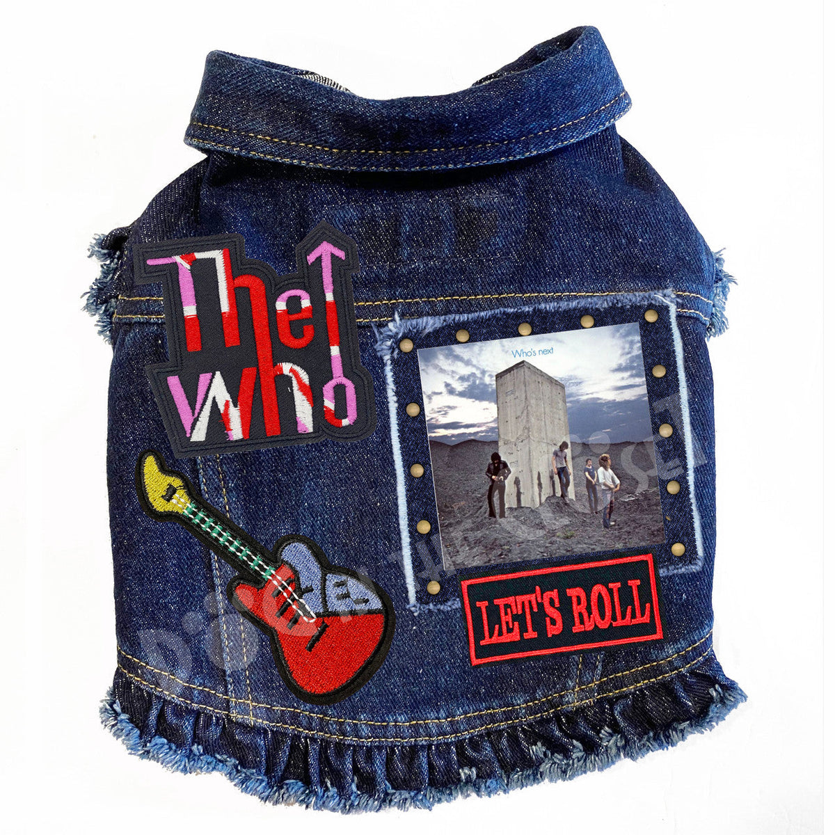 Rock Star - The Who -Whos Next Denim Dog Jacket
