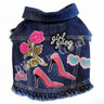 Pink High Heels Denim Dog Jacket