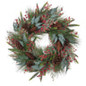 Kurt Adler 24-Inch Decorated Unlit Rattan with Pinecones Wreath