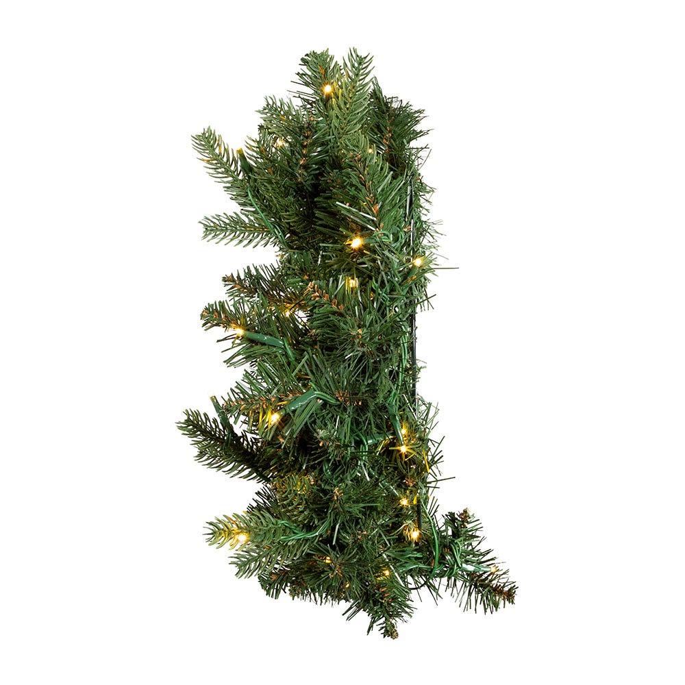 Kurt Adler 18-Inch Battery-Operated Prelit Warm White LED Noble Fir Wreath