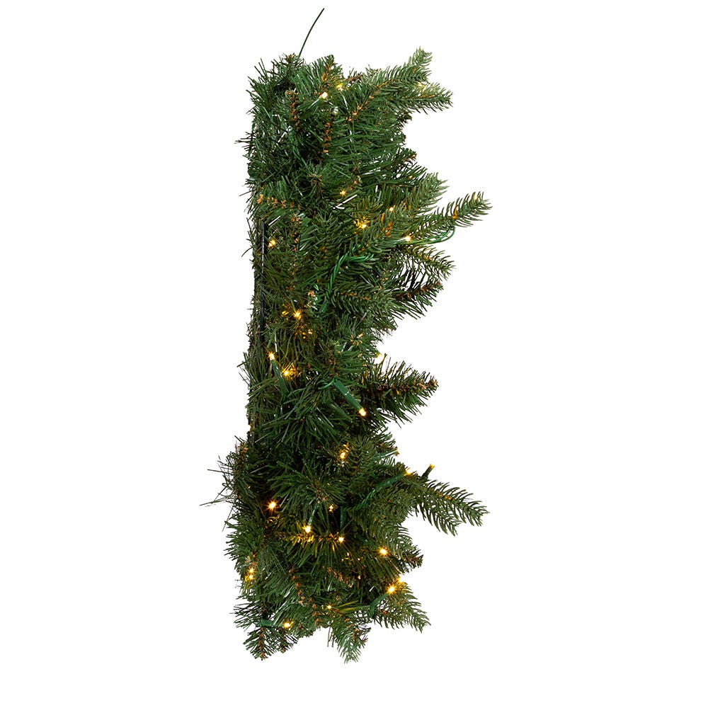 Kurt Adler 24-Inch Pre-Lit Warm White LED Noble Fir Wreath