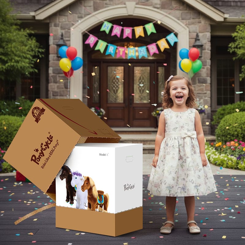 Model X Ride on Unicorn for Age 3-4 Purple | HT Animal Supply