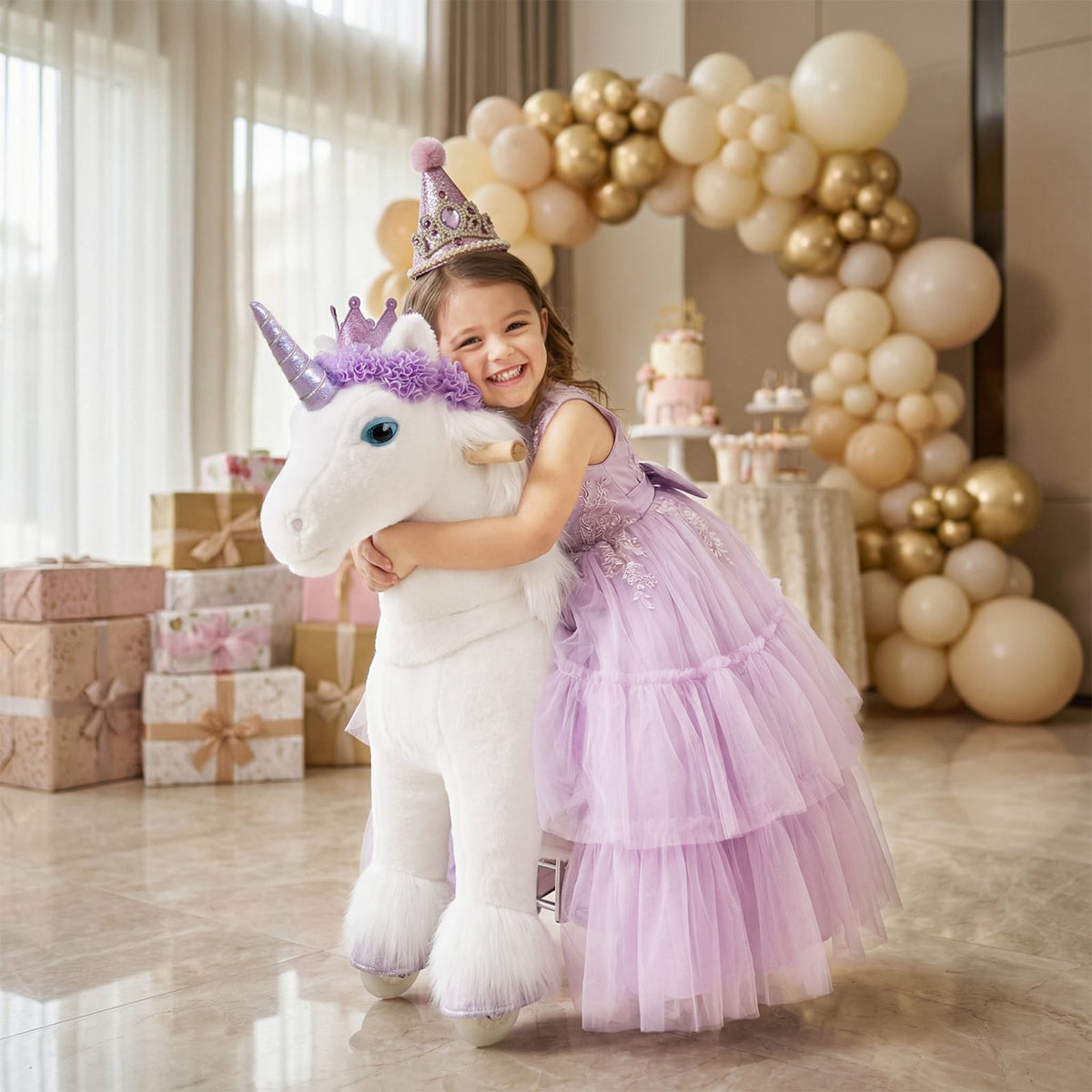 Model X Ride on Unicorn for Age 3-4 Purple