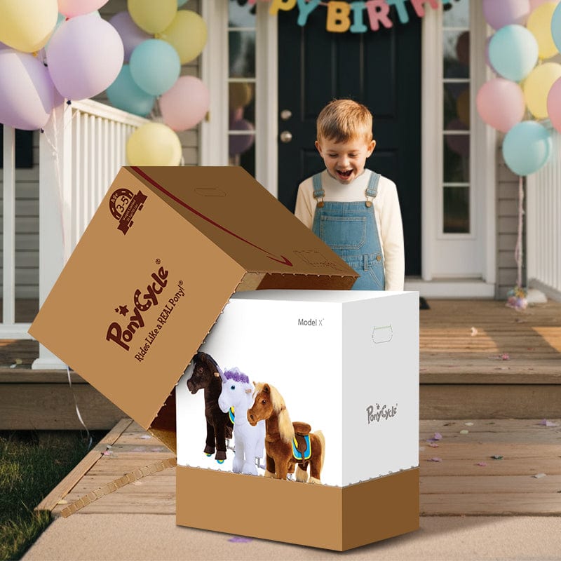 Model X Riding Horse Toy for Age 3-4 Brown