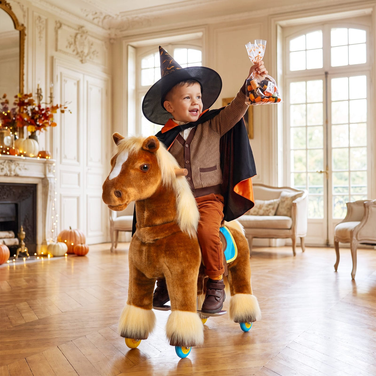 Model X Riding Horse Toy for Age 3-4 Brown