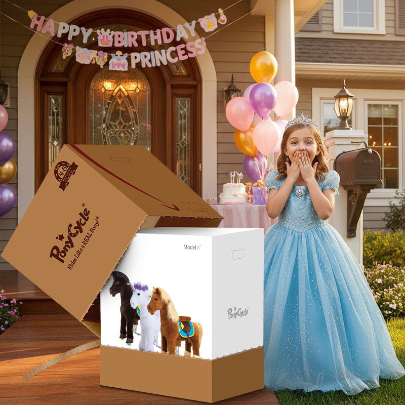 Model X Purple Ride on Unicorn for Age 4-7 | HT Animal Supply