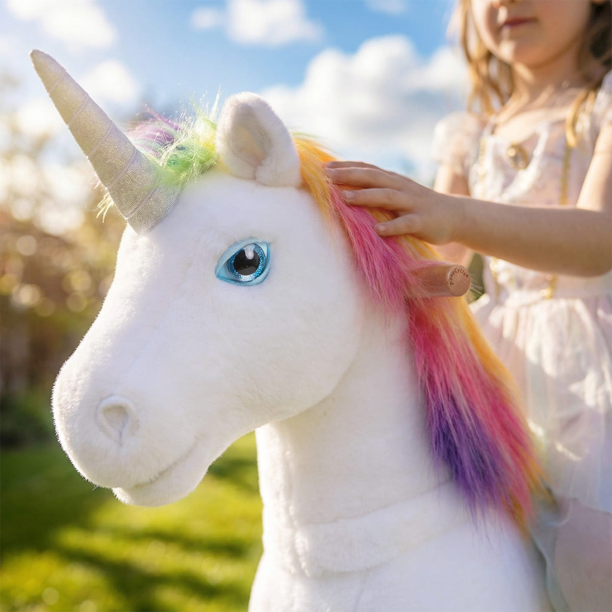 Model X Ride on Rainbow Unicorn for Age 4-7