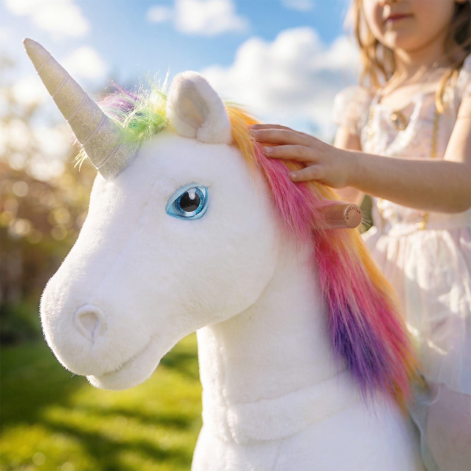 Model X Ride on Rainbow Unicorn for Age 4-7