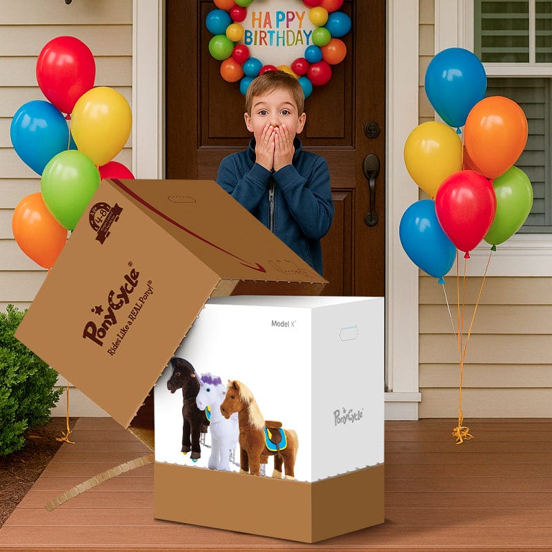 Model X Horse Ride On Toy for Age 4-7 Brown