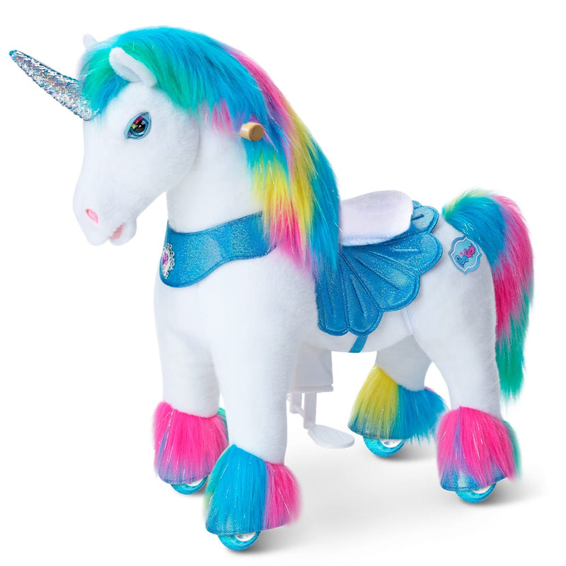 Model Y Rainbow Unicorn Rideable Toy for Age 3-4 | HT Animal Supply