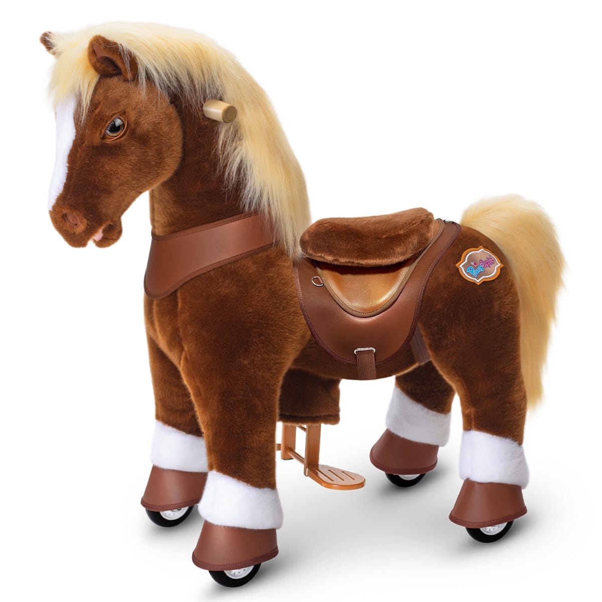 Model Y Brown Horse Rideable Toy for Age 3-4 | HT Animal Supply