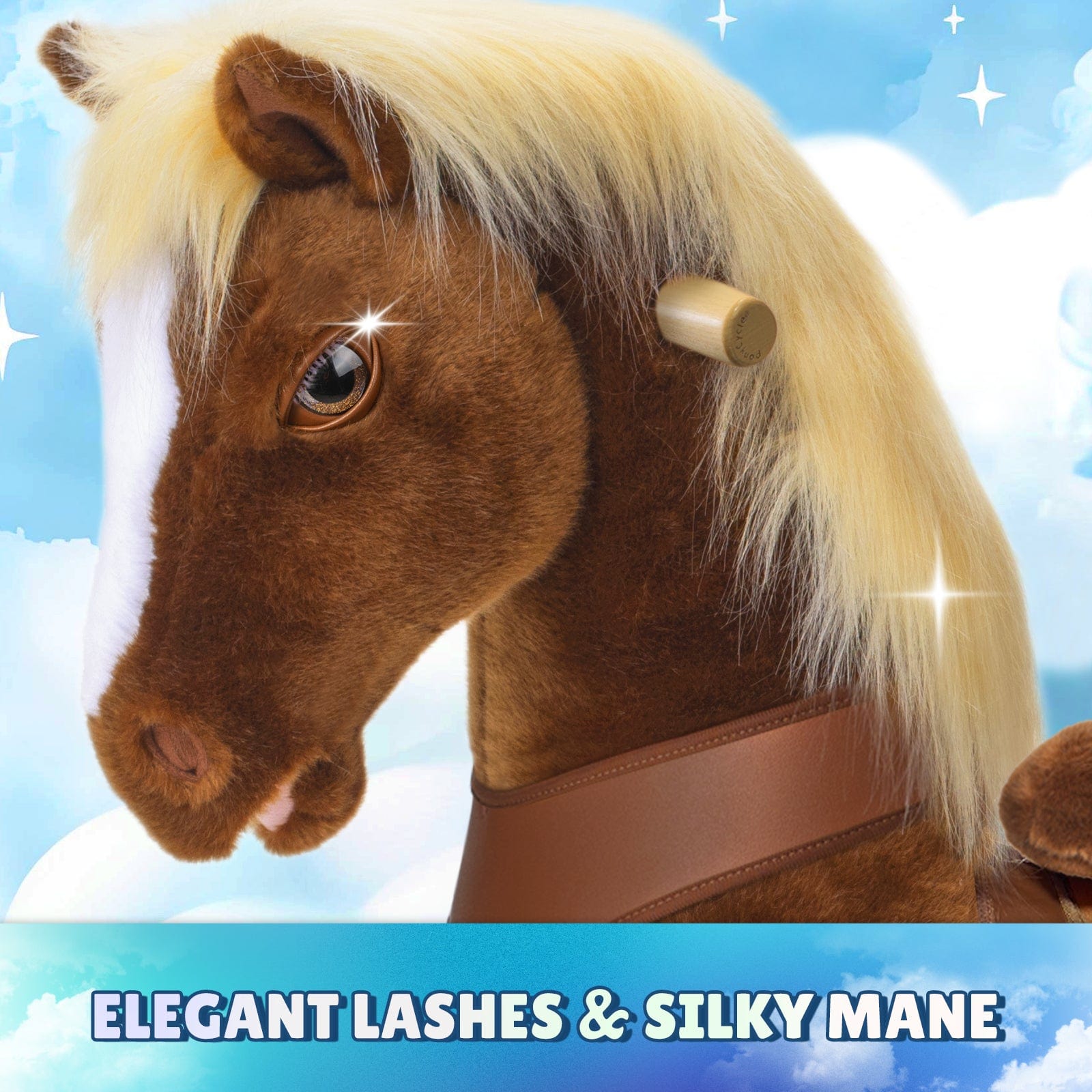 Model Y Brown Horse Rideable Toy for Age 3-4