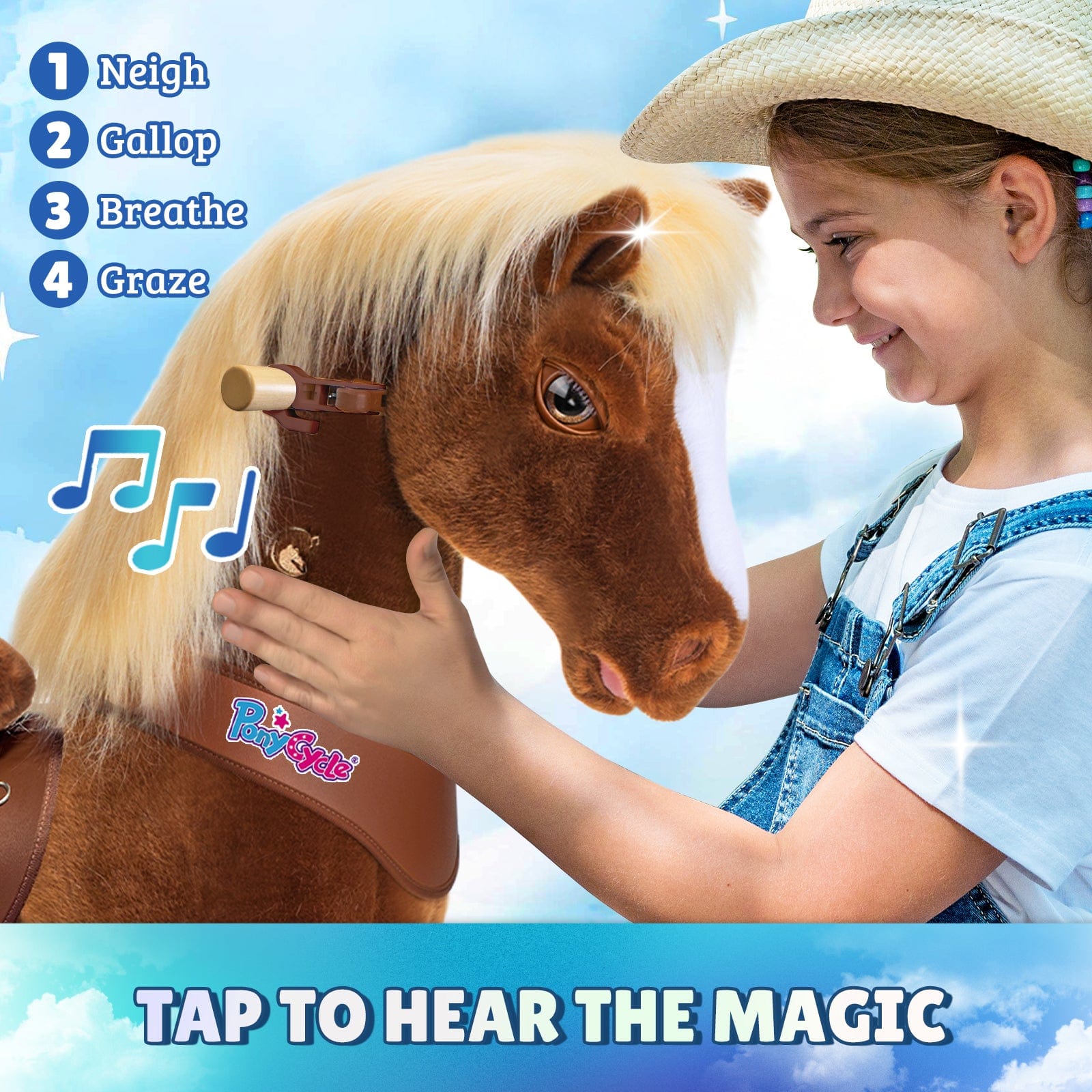 Model Y Brown Horse Rideable Toy for Age 4-7