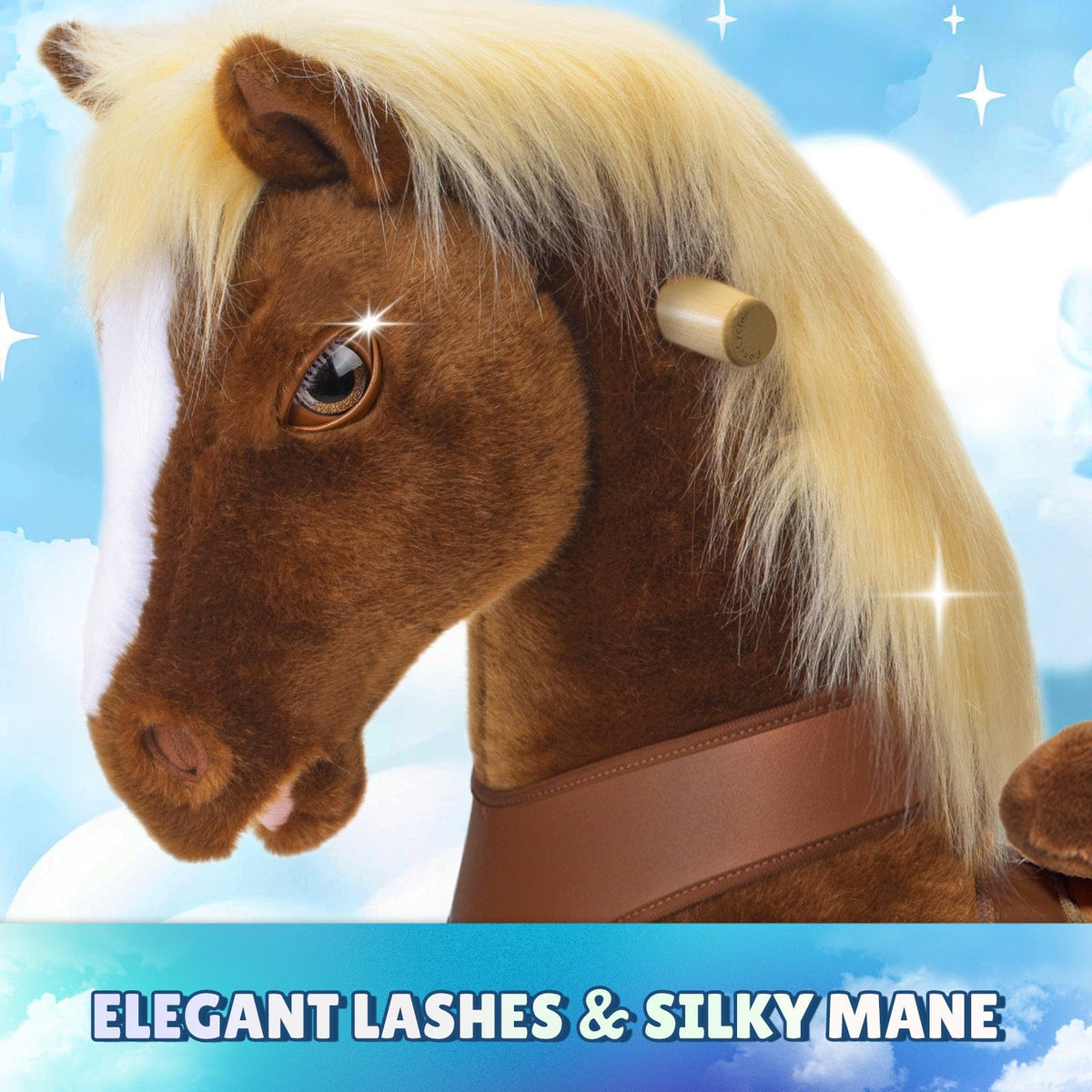 Model Y Brown Horse Rideable Toy for Age 3-4