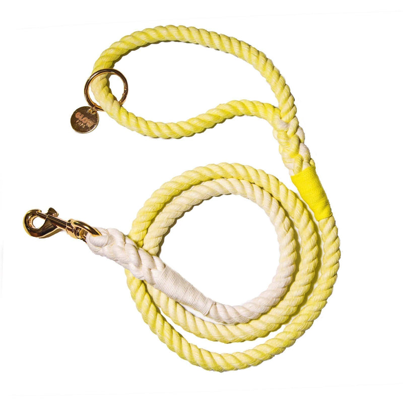 Glow Pups: Sunshine Yellow Tie Dye Dog Leash