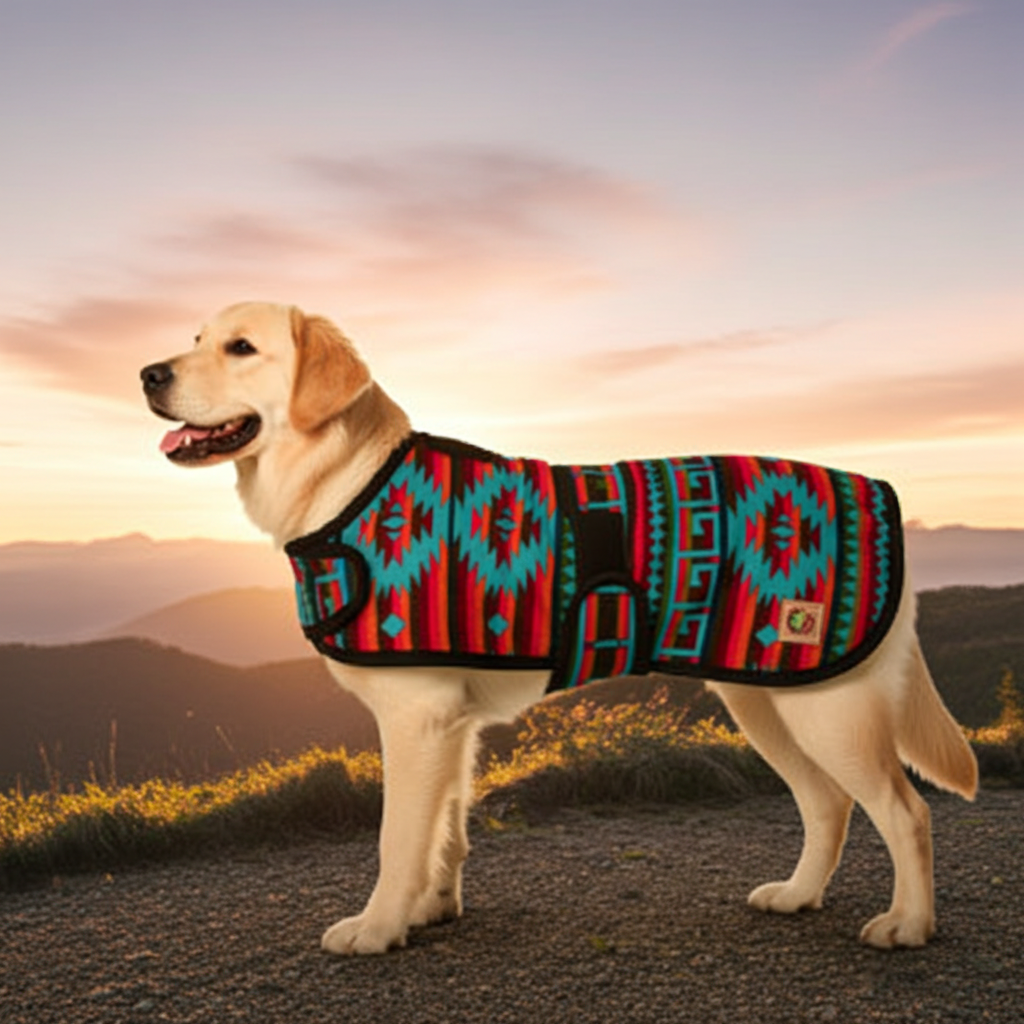 Chilly Dog Desert Rose Wool Blanket Dog Coat