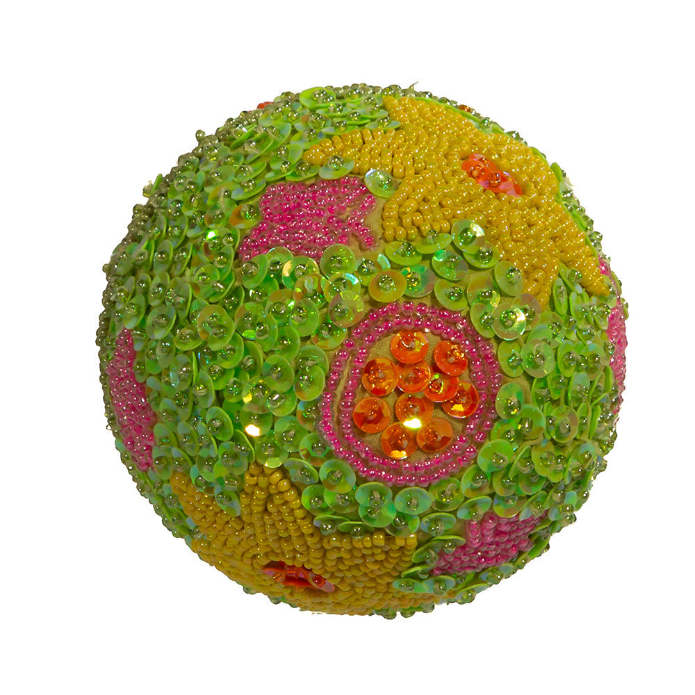 Kurt Adler 5-Inch Decorative Egg Container with Beads and Sequins